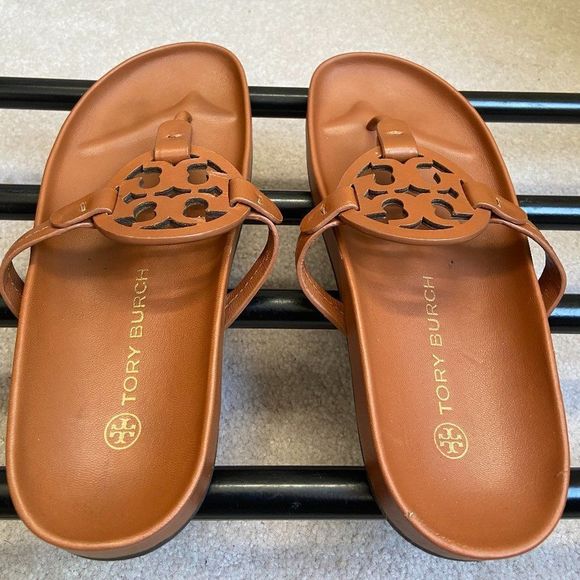 TORY BURCH  Women Miller Cloud  Leather Sandals - NEW NWOB - Picture 5 of 8